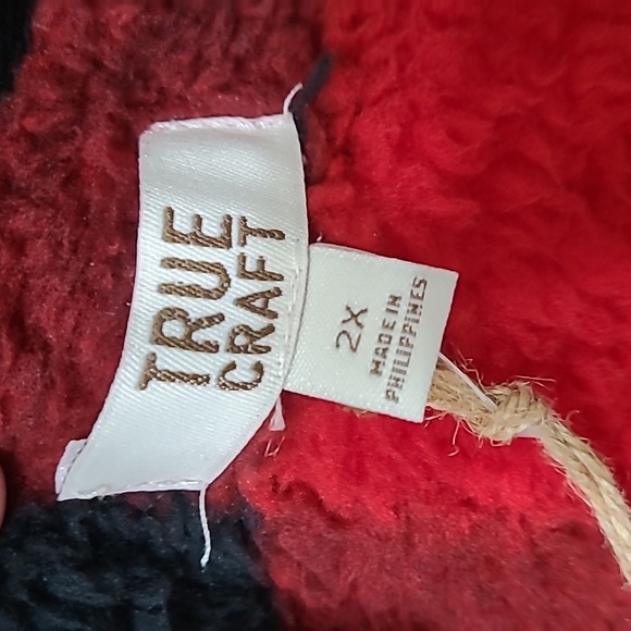 NWT True Craft 1/4 Zip Buffalo Check Plush Pullover size 2X - Picture 5 of 9